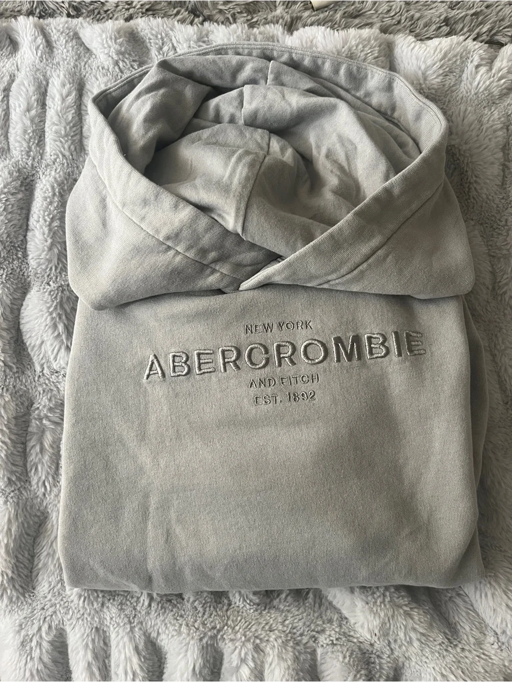 Abercrombie Kids Matching Hoodie & Jogger Set Gray Sage Relaxed Fit Size 11/12
